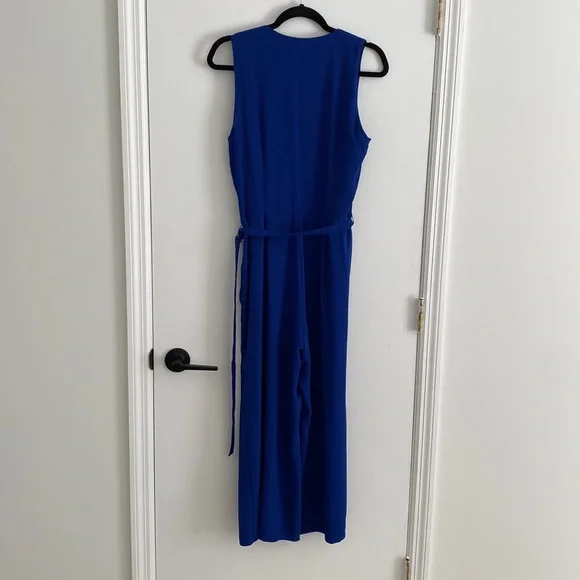 MICHAEL Michael Kors Twilight Blue D Ring Belt Cropped Pant Jumpsuit - Picture 10 of 16